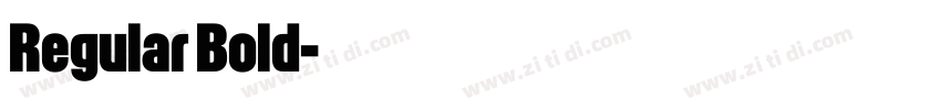 Regular Bold字体转换